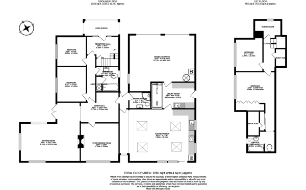 Floor Plan Image for 4 Bedroom Detached House for Sale in Country home on private road in Shipham