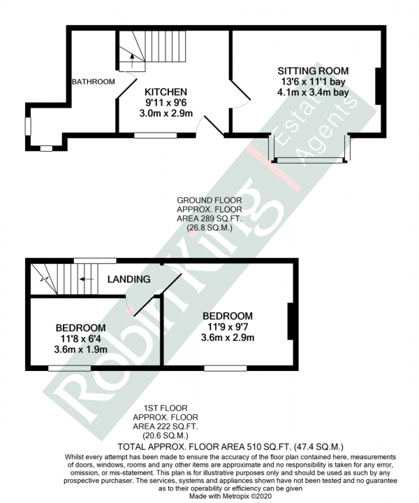 Floor Plan Image for 2 Bedroom Cottage for Sale in The Triangle, Wrington - 2 bedroom cottage in a tucked away location