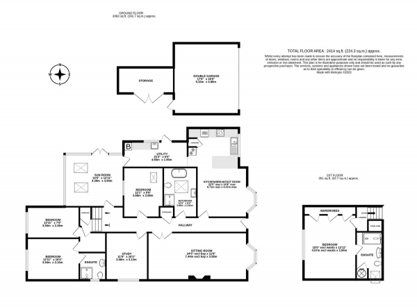 Floor Plan Image for 4 Bedroom Detached House for Sale in Tower House Lane, Wraxall, Bristol