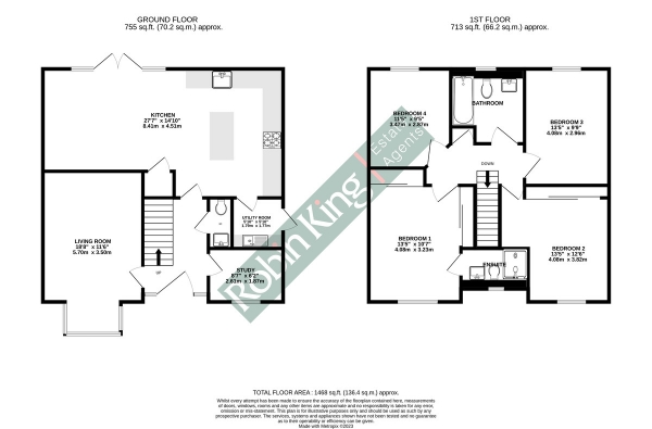 Floor Plan Image for 4 Bedroom Detached House for Sale in Wrington, Bristol