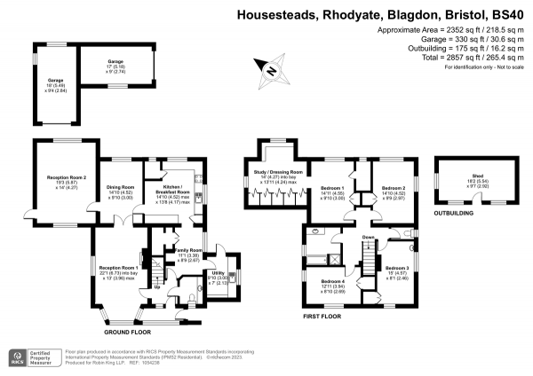 Floor Plan Image for 4 Bedroom Detached House for Sale in Rhodyate, Blagdon