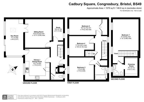 Floor Plan Image for 4 Bedroom Terraced House for Sale in Cadbury Square, Congresbury