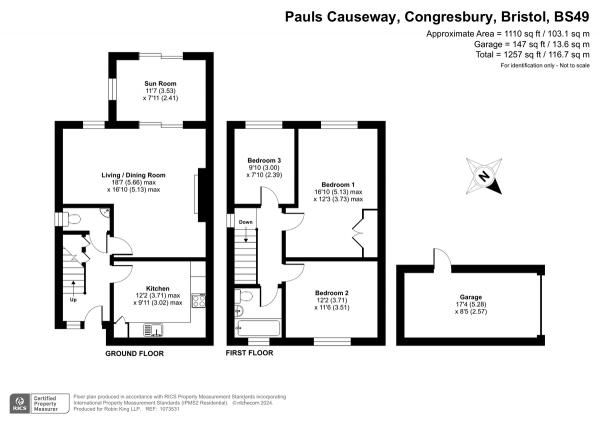 Floor Plan Image for 3 Bedroom Semi-Detached House for Sale in Pauls Causeway, Congresbury