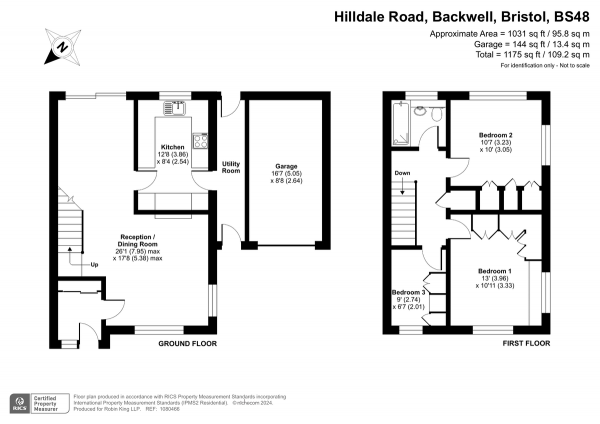 Floor Plan Image for 3 Bedroom Semi-Detached House for Sale in Hilldale Road, Backwell