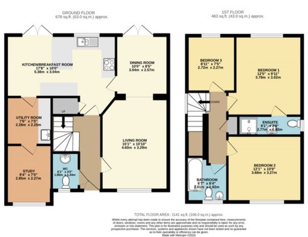 Floor Plan Image for 3 Bedroom Detached House for Sale in Congresbury, Bristol