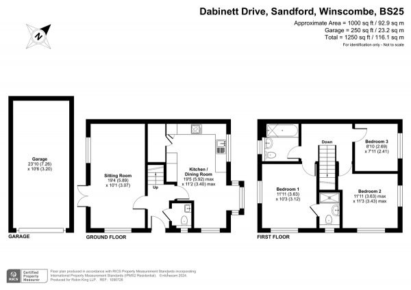 Floor Plan Image for 3 Bedroom Detached House for Sale in Dabinett Drive, Sandford