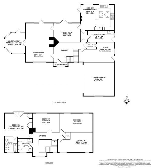 Floor Plan Image for 4 Bedroom Detached House for Sale in Individual detached home in Congresbury