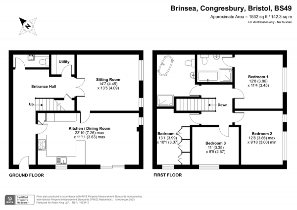 Floor Plan Image for 4 Bedroom Barn Conversion for Sale in Brinsea, Congresbury