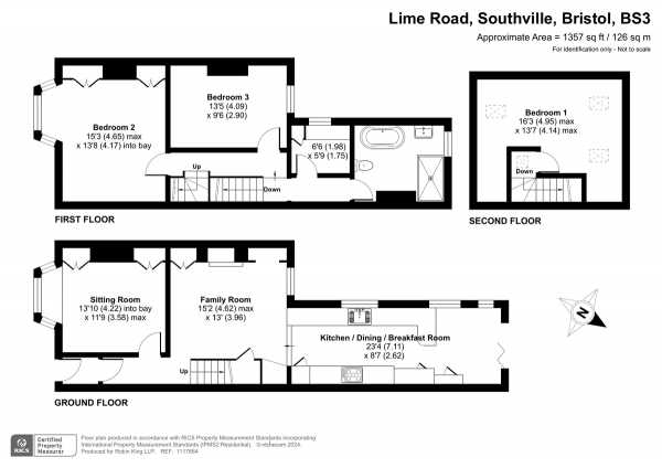 Floor Plan Image for 3 Bedroom Terraced House for Sale in Lime Road, Southville