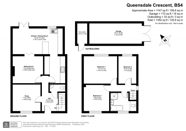 Floor Plan Image for 3 Bedroom Semi-Detached House for Sale in Queensdale Crescent, Knowle Park, Bristol