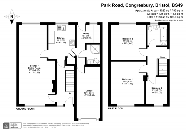 Floor Plan Image for 3 Bedroom Link Detached House for Sale in Congresbury, Bristol