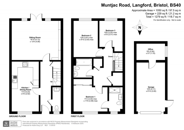 Floor Plan Image for 3 Bedroom Semi-Detached House for Sale in Muntjac Road, Langford