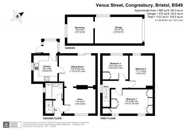 Floor Plan Image for 3 Bedroom Semi-Detached House for Sale in Venus Street, Congresbury