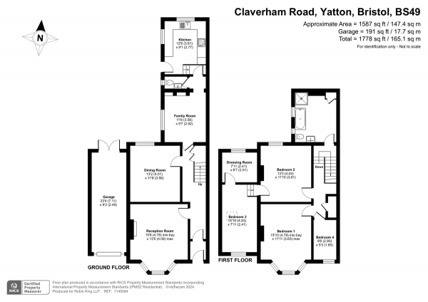 Floor Plan Image for 4 Bedroom Semi-Detached House for Sale in Claverham Road, Yatton