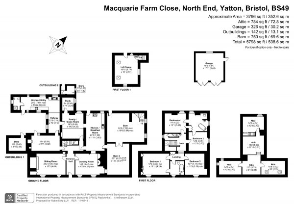 Floor Plan Image for 4 Bedroom Detached House for Sale in Macquarie Farm Close, Yatton