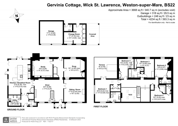 Floor Plan Image for 5 Bedroom Detached House for Sale in School Lane, Wick St Lawrence