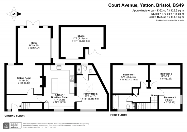 Floor Plan Image for 3 Bedroom Semi-Detached House for Sale in Court Avenue, Yatton