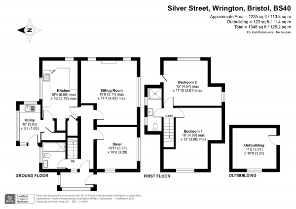 Floor Plan Image for 3 Bedroom Detached Bungalow for Sale in Silver Street, Wrington