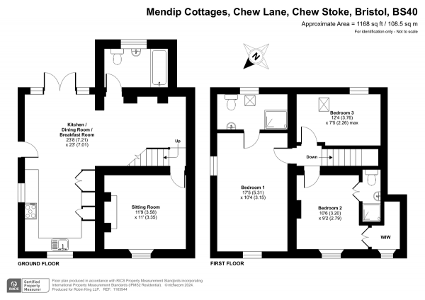 Floor Plan Image for 3 Bedroom Semi-Detached House for Sale in Chew Lane, Chew Stoke