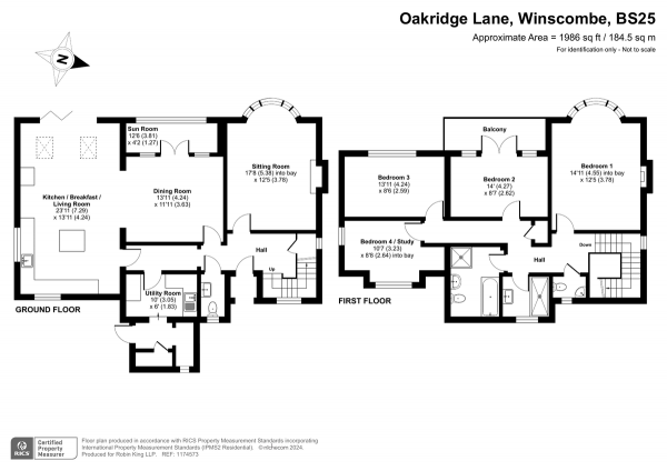 Floor Plan Image for 4 Bedroom Detached House for Sale in Oakridge Lane, Sidcot