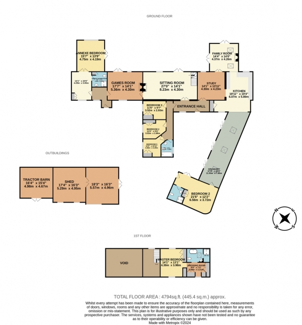 Floor Plan Image for 6 Bedroom Barn Conversion for Sale in Streamcross, Claverham