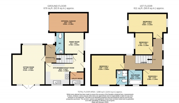 Floor Plan Image for 4 Bedroom Detached House for Sale in Hollowmead, Claverham