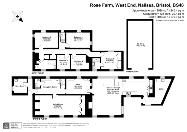 Floor Plan for 5 Bedroom Detached House for Sale in West End, Nailsea, BS48, 4DE -  &pound1,150,000