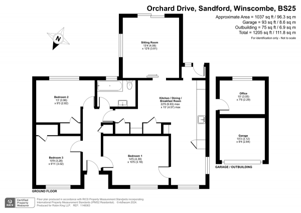 Floor Plan Image for 3 Bedroom Detached House for Sale in Sandford, Winscombe