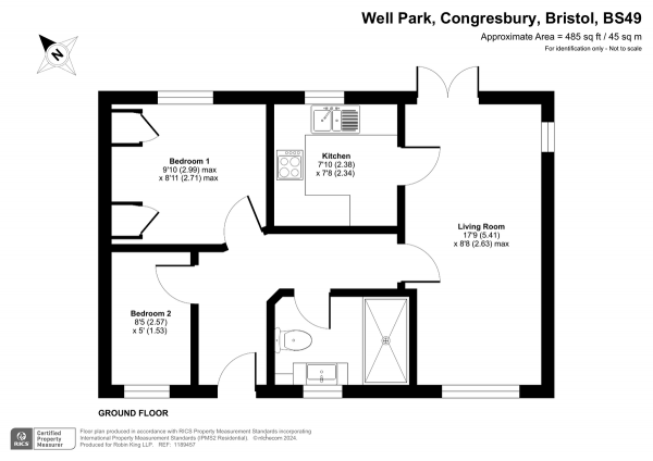 Floor Plan Image for 2 Bedroom Semi-Detached Bungalow for Sale in Well Park, Congresbury