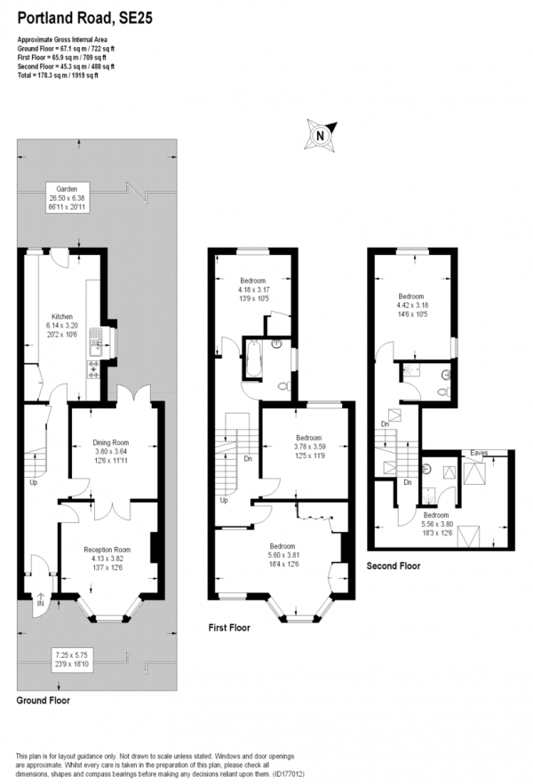 Floor Plan Image for 5 Bedroom Semi-Detached House for Sale in Portland Road, South Norwood, SE25