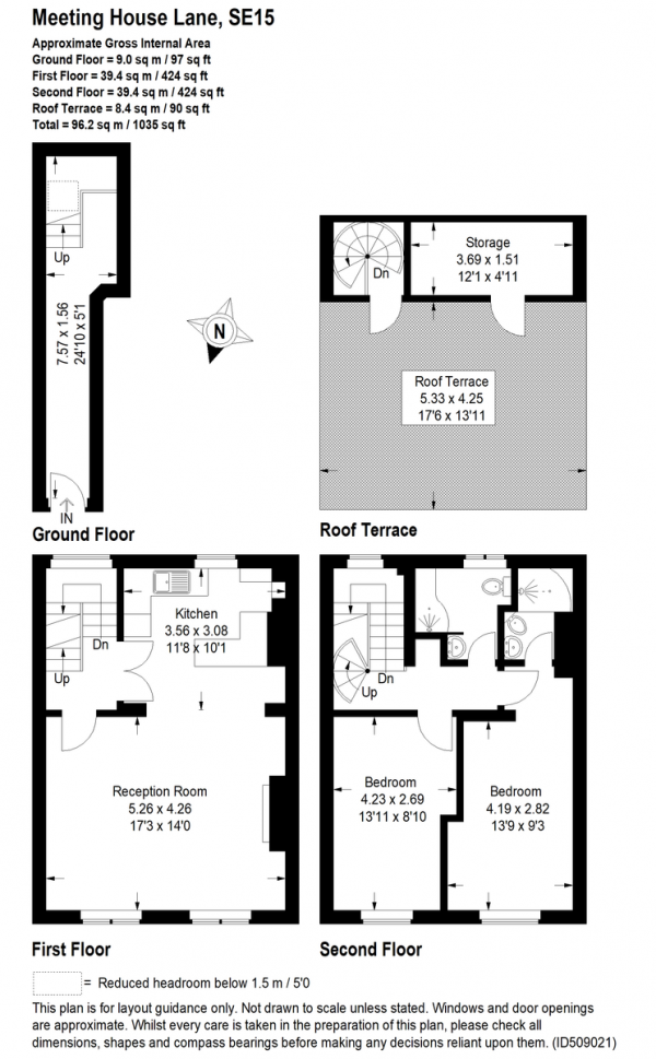 Floor Plan Image for 2 Bedroom Apartment for Sale in Meeting House Lane, Peckham SE15
