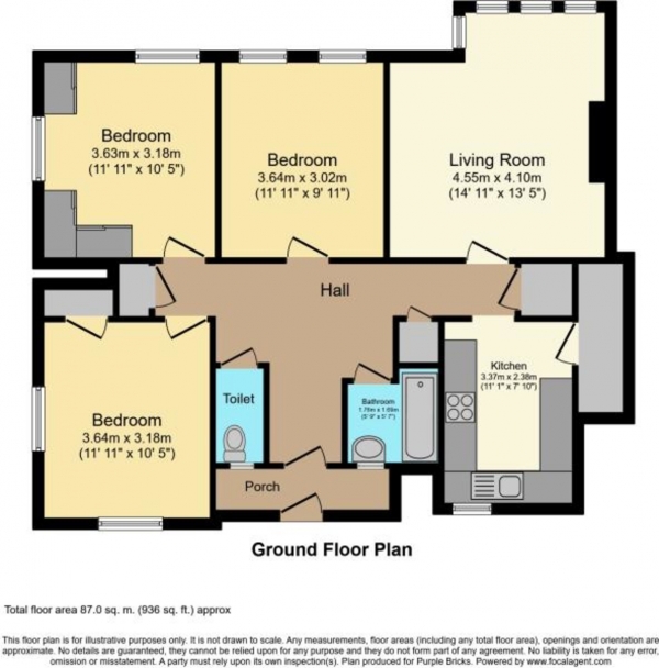 Floor Plan Image for 3 Bedroom Apartment for Sale in Horn Park Lane, Lee, SE12 (JH)