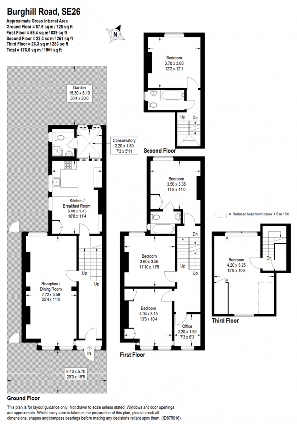 Floor Plan Image for 6 Bedroom Semi-Detached House for Sale in Burghill Road, Sydenham, SE26