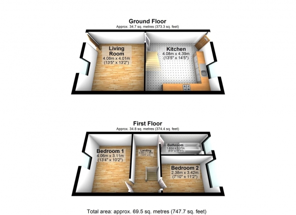 Floor Plan Image for 2 Bedroom Terraced House for Sale in Cobden Street, Bold Venture, Darwen