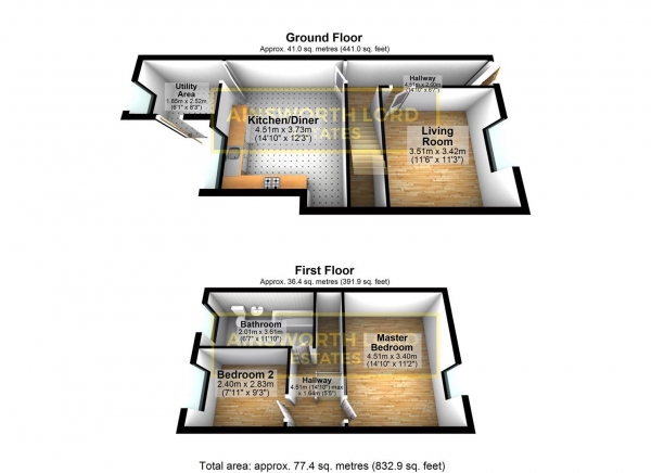 Floor Plan Image for 2 Bedroom End of Terrace House for Sale in High Quality End Terrace, Norris Street, Sudellside, Darwen