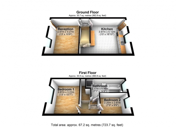 Floor Plan Image for 2 Bedroom Terraced House for Sale in Ellen Street. Bury Fold Lane, Darwen