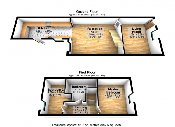 Floor Plan Image for 2 Bedroom Terraced House for Sale in Lightbown Street, Darwen