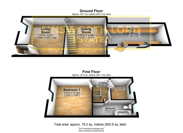 Floor Plan Image for 3 Bedroom Terraced House for Sale in Newton Street, Darwen