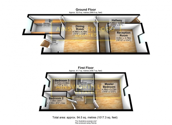 Floor Plan Image for 3 Bedroom Terraced House for Sale in Lynthorpe Road, Blackburn