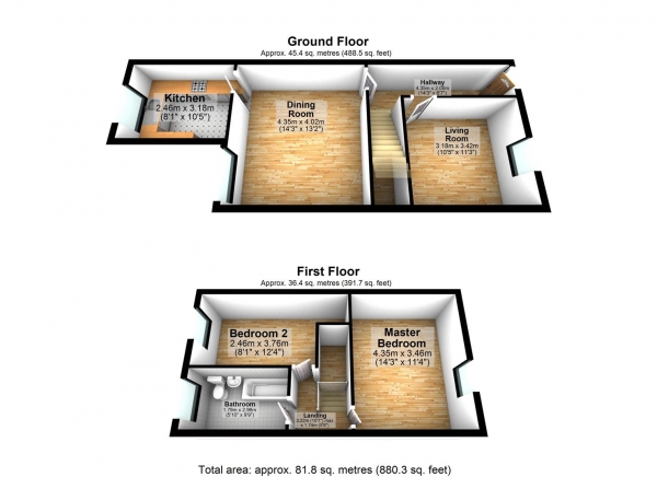 Floor Plan Image for 2 Bedroom Terraced House for Sale in Baron Street, Darwen