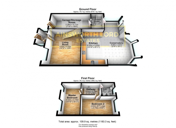 Floor Plan Image for 2 Bedroom Semi-Detached House for Sale in Moor Close, Darwen