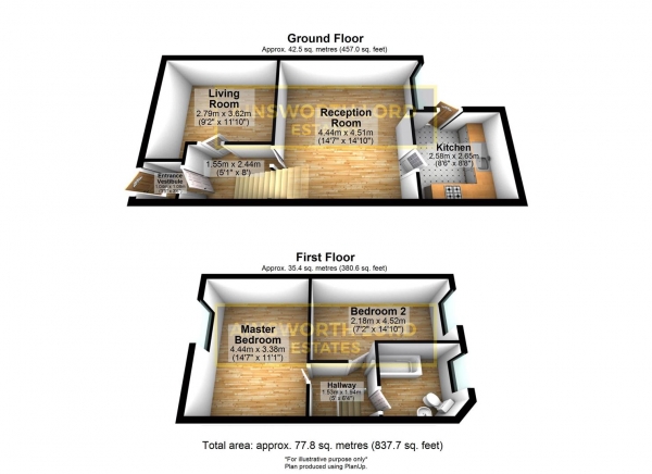 Floor Plan Image for 2 Bedroom Terraced House for Sale in Sudell Road, Darwen