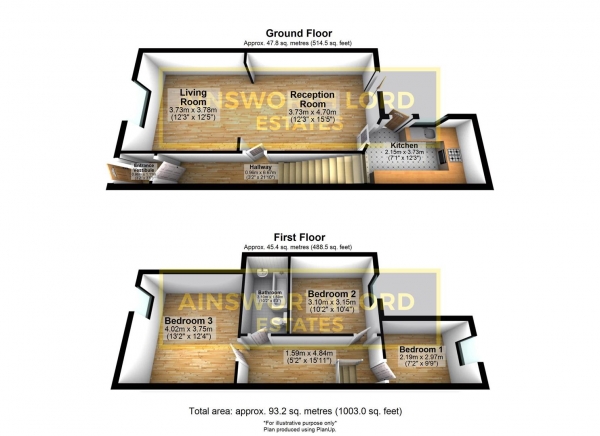 Floor Plan Image for 3 Bedroom Terraced House for Sale in Essex Street, Darwen