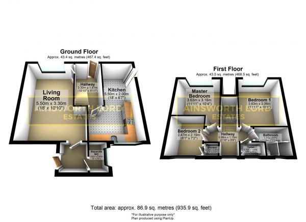 Floor Plan Image for 3 Bedroom Semi-Detached House for Sale in Mowbray Avenue, Blackburn