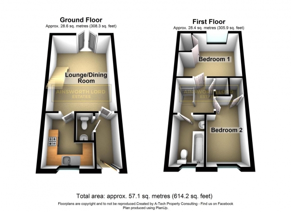 Floor Plan Image for 2 Bedroom Semi-Detached House for Sale in Lindisfarne Avenue, Highercroft Area, Blackburn