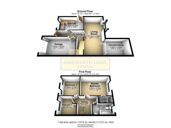 Floor Plan Image for 3 Bedroom Detached House for Sale in Elgar Close, Blackburn