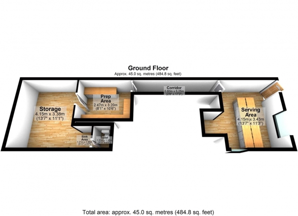 Floor Plan Image for Restaurant to Rent in Established Take-Away/Chippy, London Terr. Darwen