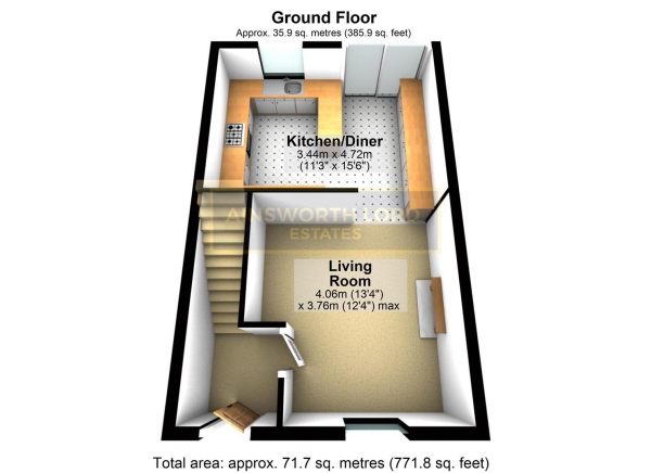 Floor Plan Image for 3 Bedroom Detached House for Sale in Tresco Close, Blackburn