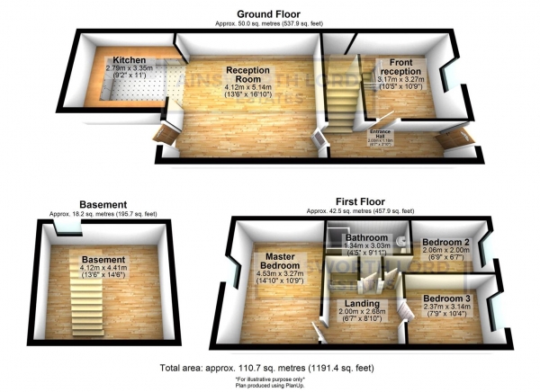 Floor Plan Image for 3 Bedroom Semi-Detached House for Sale in Watery Lane, Whitehall, Darwen