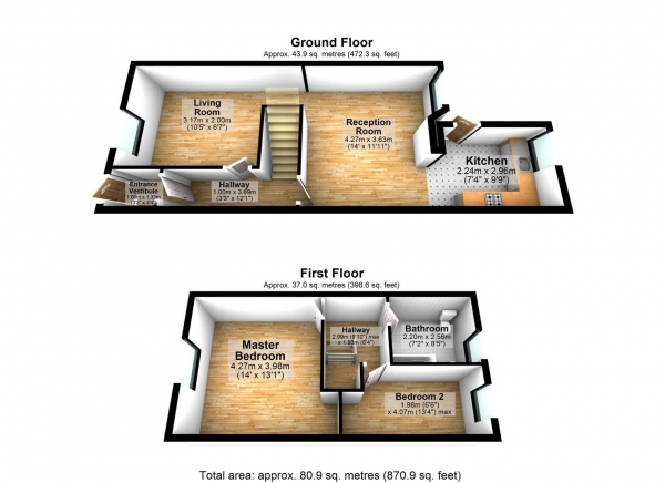 Floor Plan Image for 2 Bedroom Terraced House for Sale in Atlas Road, Darwen